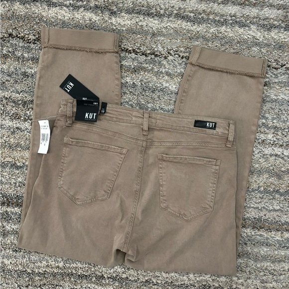 KUT From The Kloth Amy Cropped Straight Leg Jeans Sz 12 NWT | KUT Straight Jean- - Picture 9 of 14
